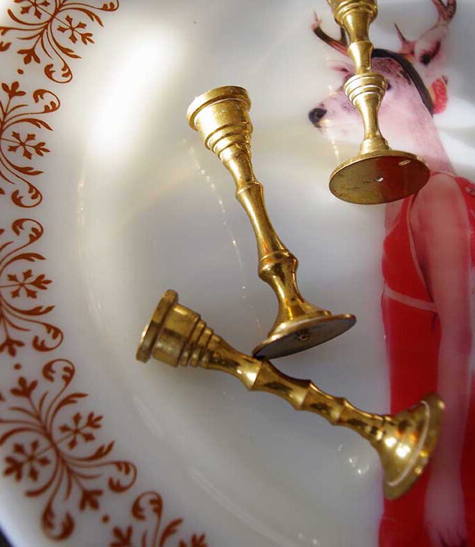 Mini Advent Candle Holders Set