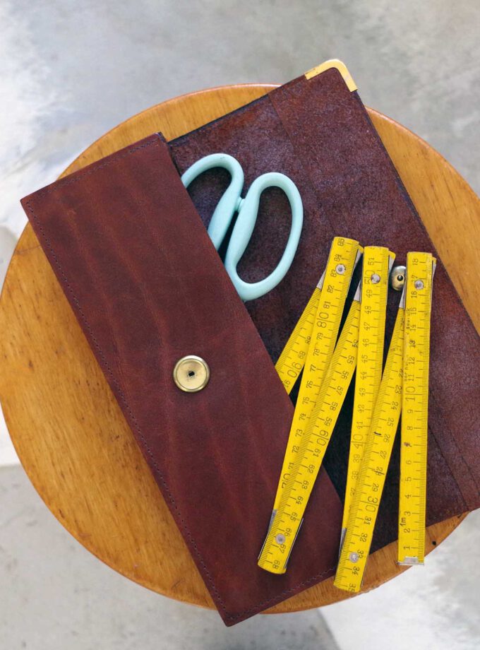 Brown Clutch Gold Detail