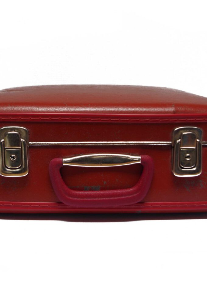 Reddish Square Suitcase