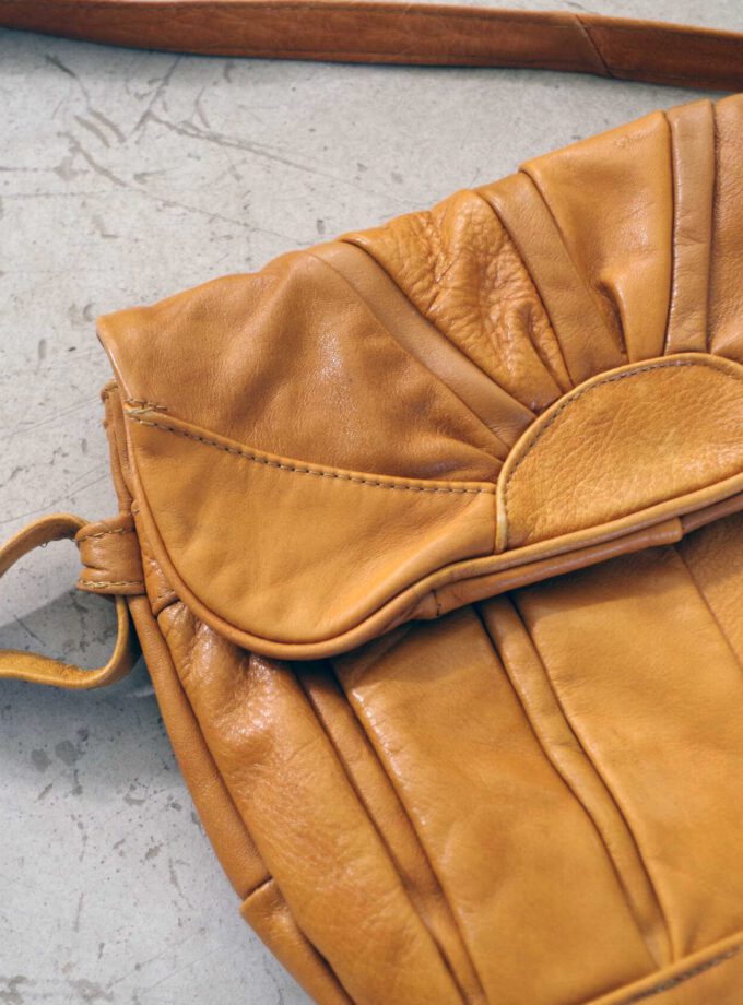 Vintage Cognac Patchwork Bag