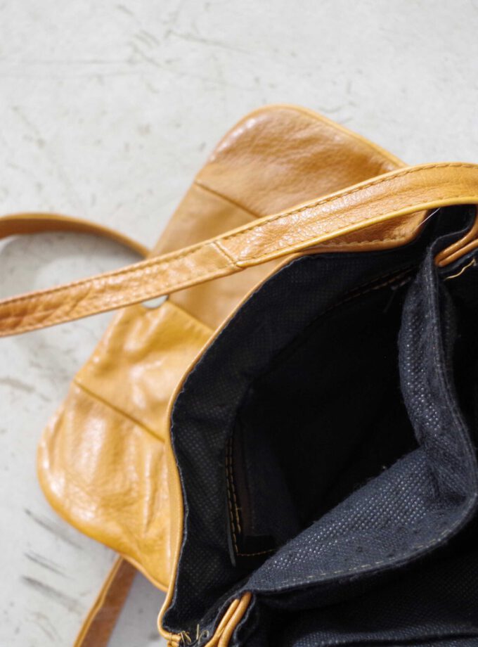 Vintage Cognac Patchwork Bag