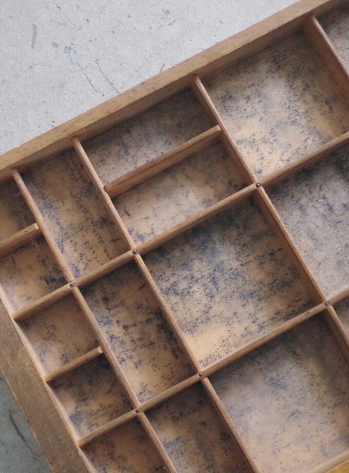 Vintage Typesetter Case Wood