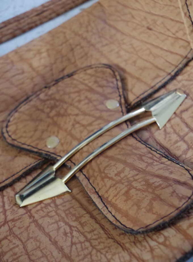 Leather Platypus Look Bag