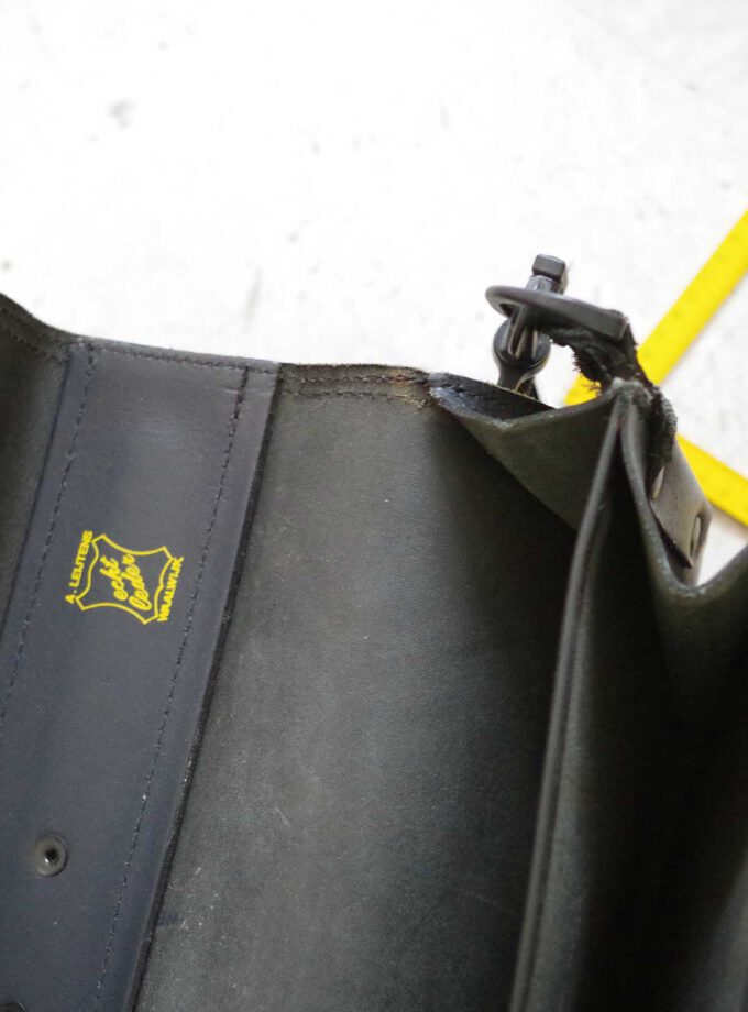 Blue Leather Schoolbag