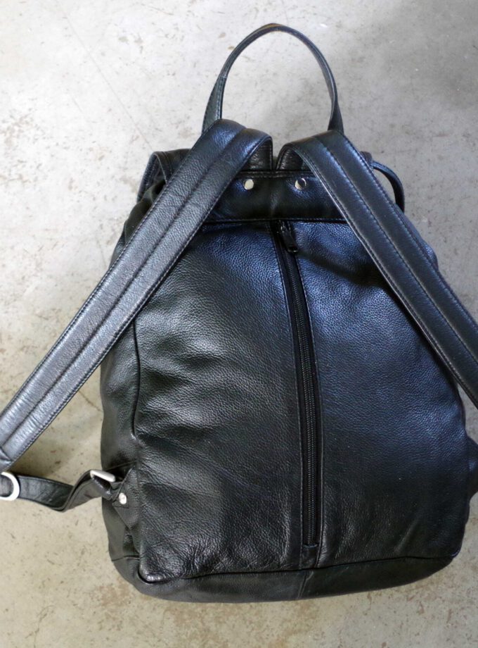 Black Leather Backpack