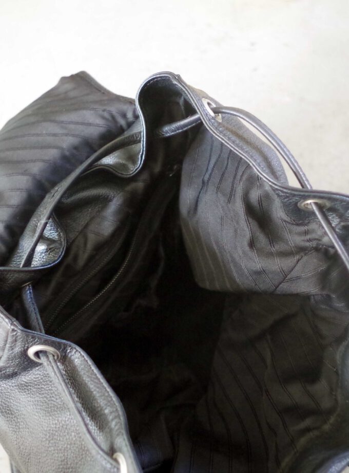 Black Leather Backpack