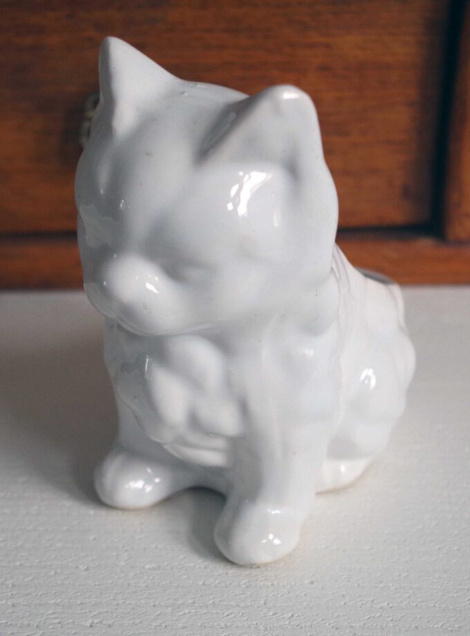 Vintage Cat Planter Damaged
