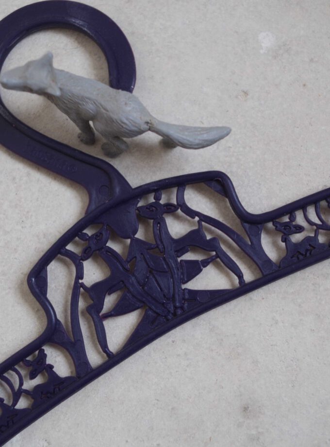 Deer Baby Clothes Hanger Eggplant Purple