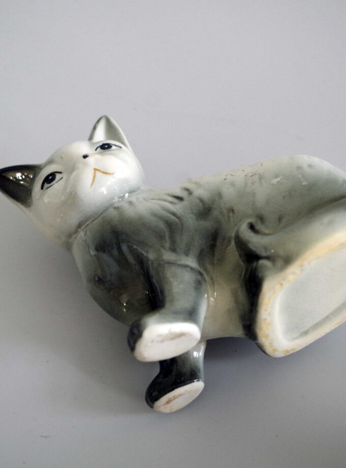 Vintage Coloured Cat Planter
