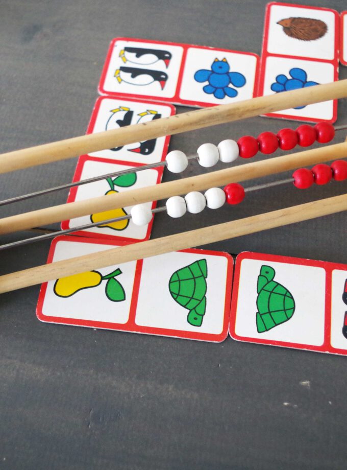 Red/White Wooden Abacus