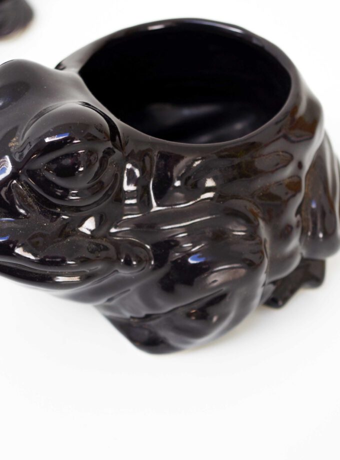 Vintage Toad Planter Black