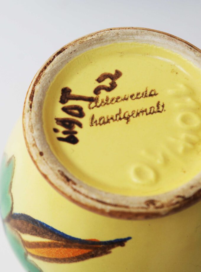 Double Eared Yellow Flower Vase Elsterwerda