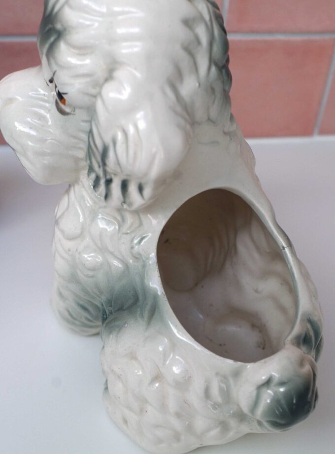 Vintage Coloured Poodle Planter