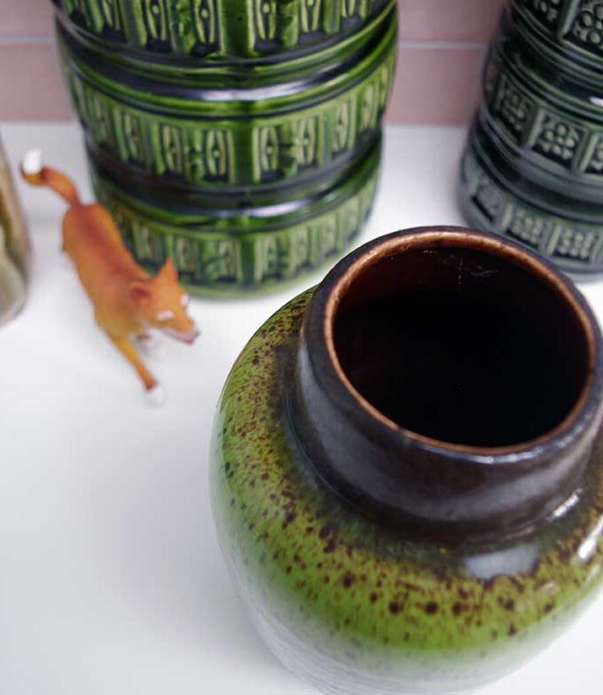 Medium West Germany Look Apple Green Vase