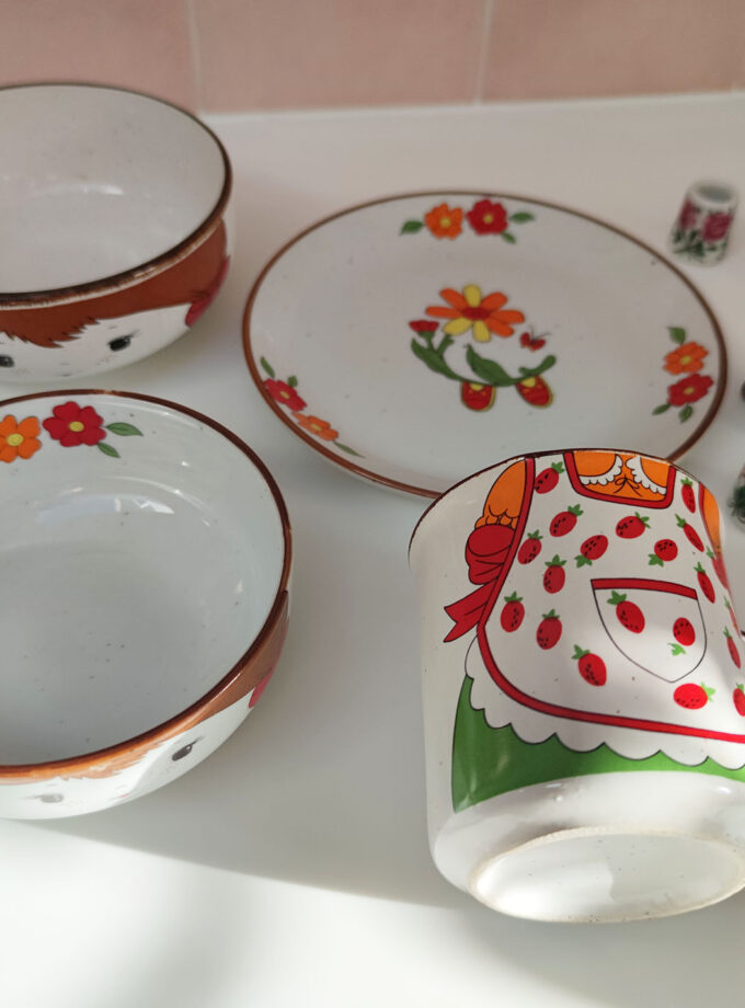 Girl Mug & Bowl and Plate