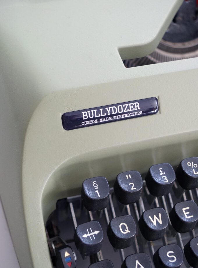 Vintage Typewriter Custom Made Scheidegger International 2000 Army Green