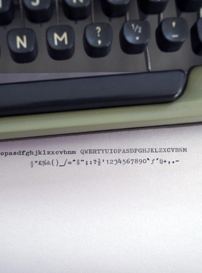 Vintage Typewriter Custom Made Scheidegger International 2000 Army Green