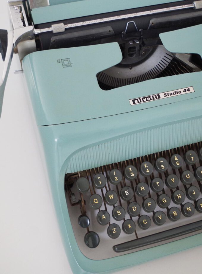Vintage Olivetti Studio 44 Typewriter BlueGreen