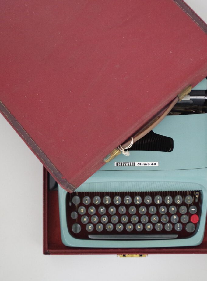 Vintage Olivetti Studio 44 Typewriter BlueGreen