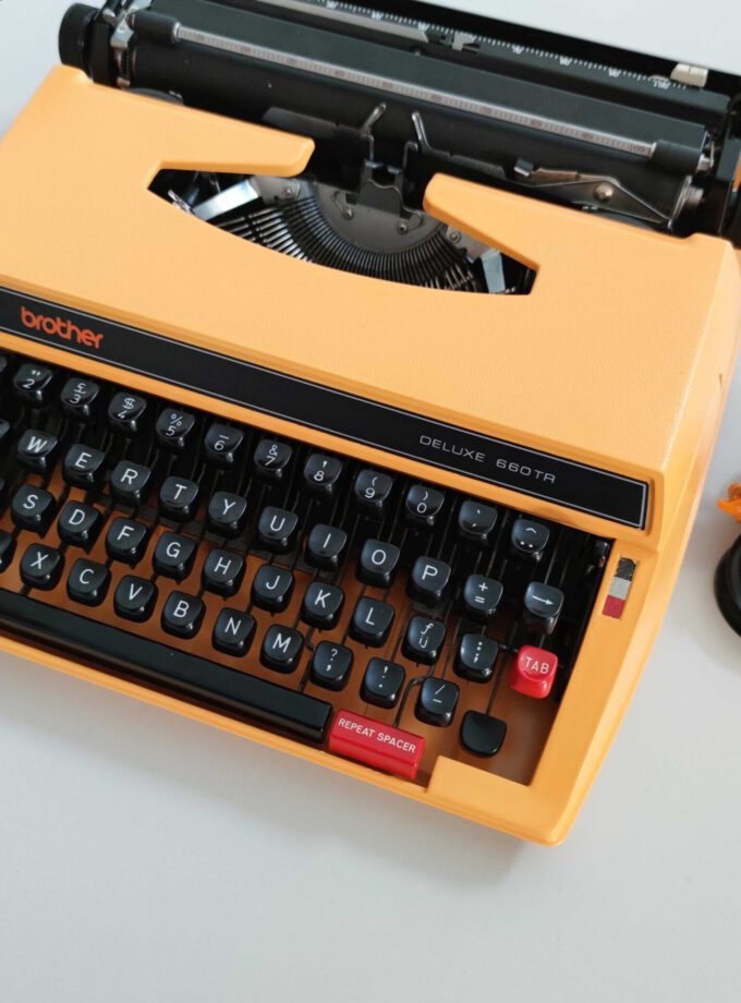 Vintage Typewriter Custom Made Brother Deluxe 660TR Peach