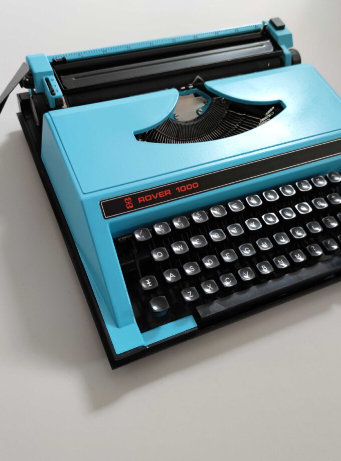 Vintage Typewriter Custom Made Rover 1000 Smurf Blue