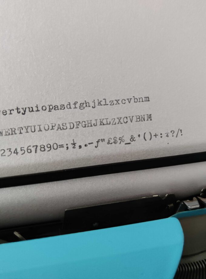 Vintage Typewriter Custom Made Rover 1000 Smurf Blue