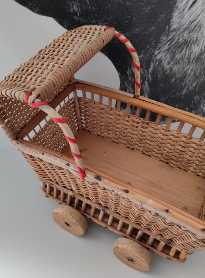 Vintage Rotan Dolls Pram