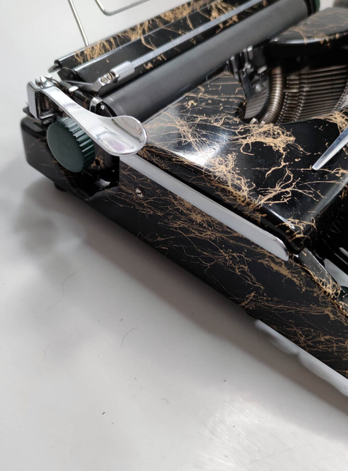 Vintage Custom Made Typewriter Brosette Gold Splatter