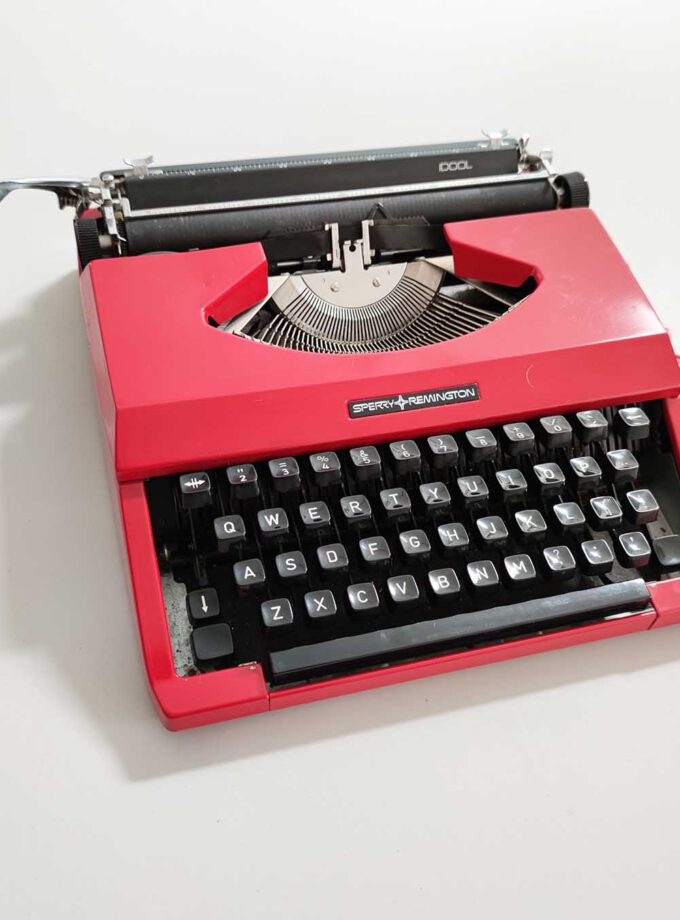 Vintage Firetruck Red Remington Sperry Idool Typewriter