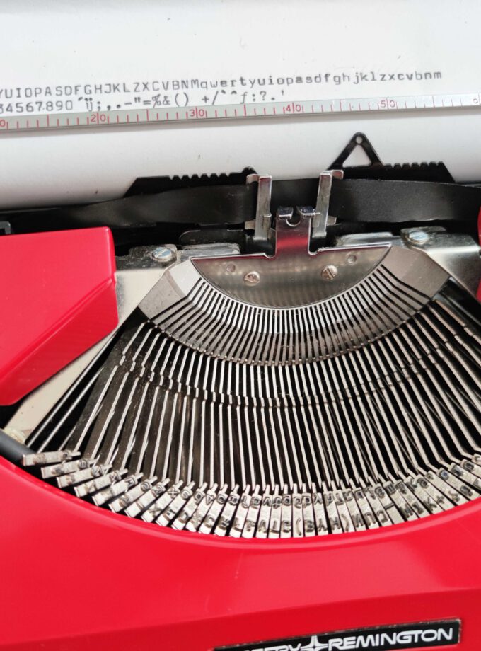 Vintage Firetruck Red Remington Sperry Idool Typewriter