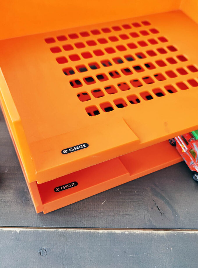 Vintage Orange Paper Tray Esselte