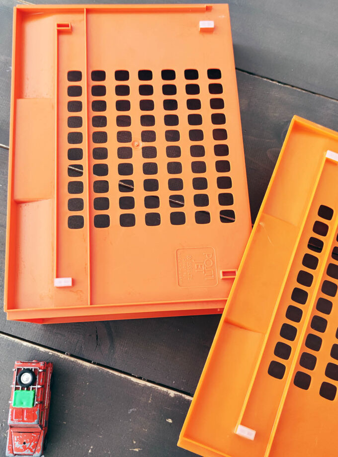 Vintage Orange Paper Tray Esselte