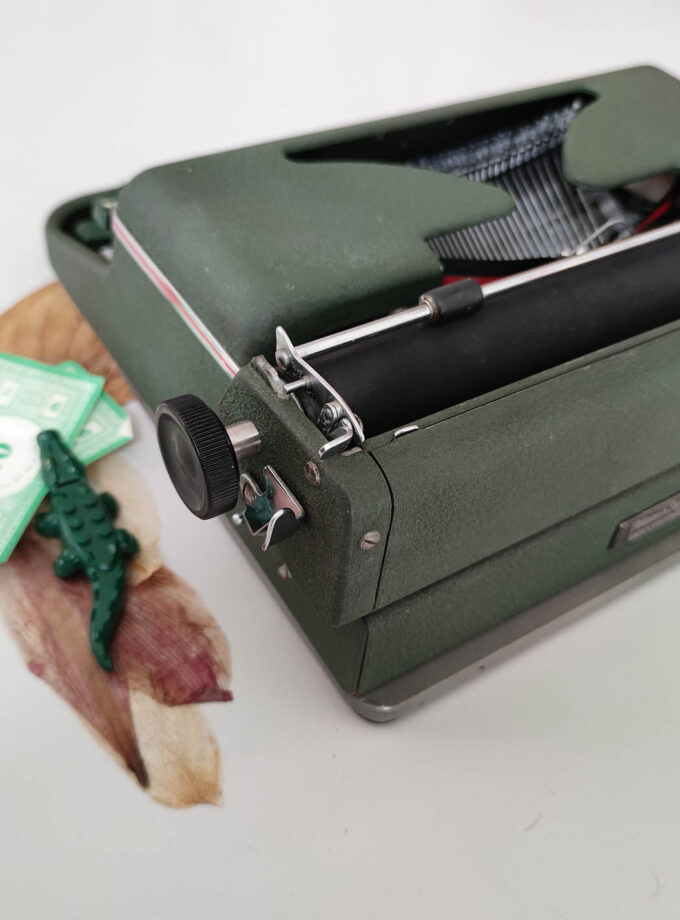 Vintage Halda Typewriter Army Green