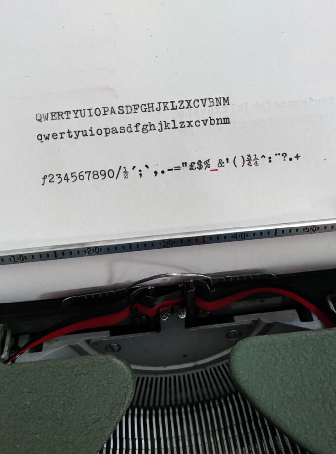 Vintage Halda Typewriter Army Green