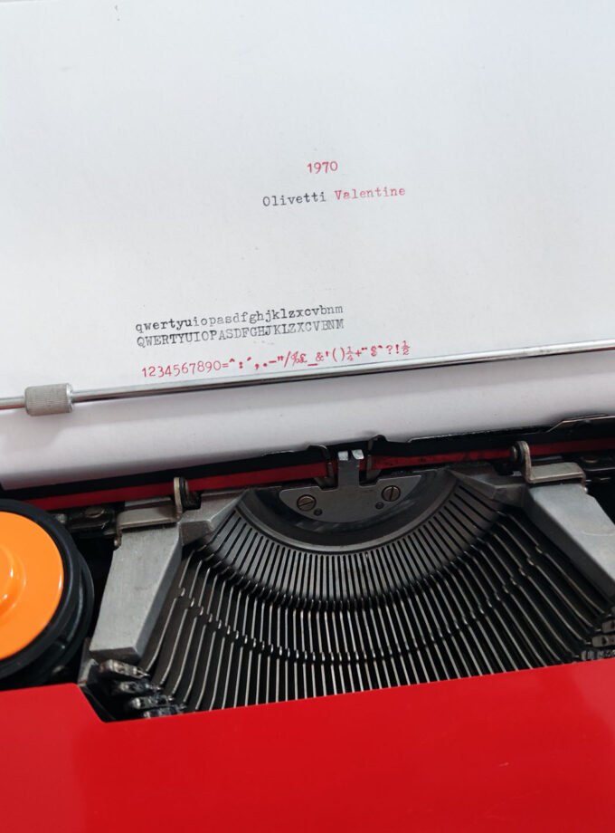Vintage Original Olivetti Red Valentine