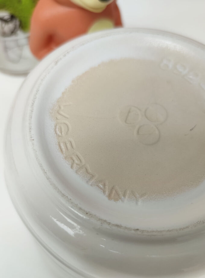 West Germany Plain Off White Flower Pot Swirl Medium