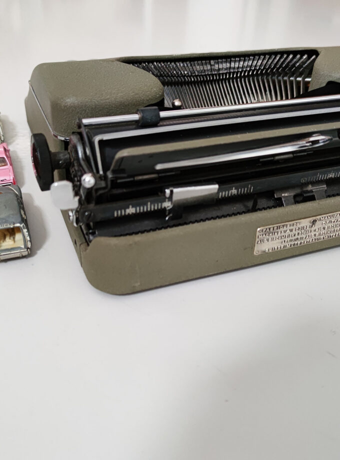 Vintage Swissa Piccola Typewriter Army Green
