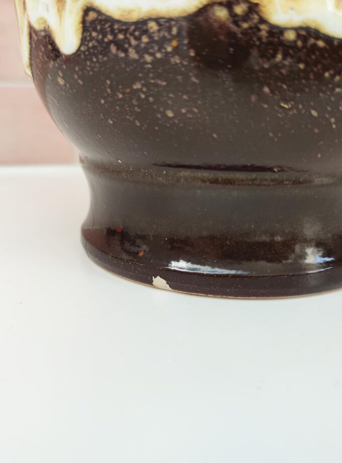 Vintage Retro Orange / Brown Lava Pot