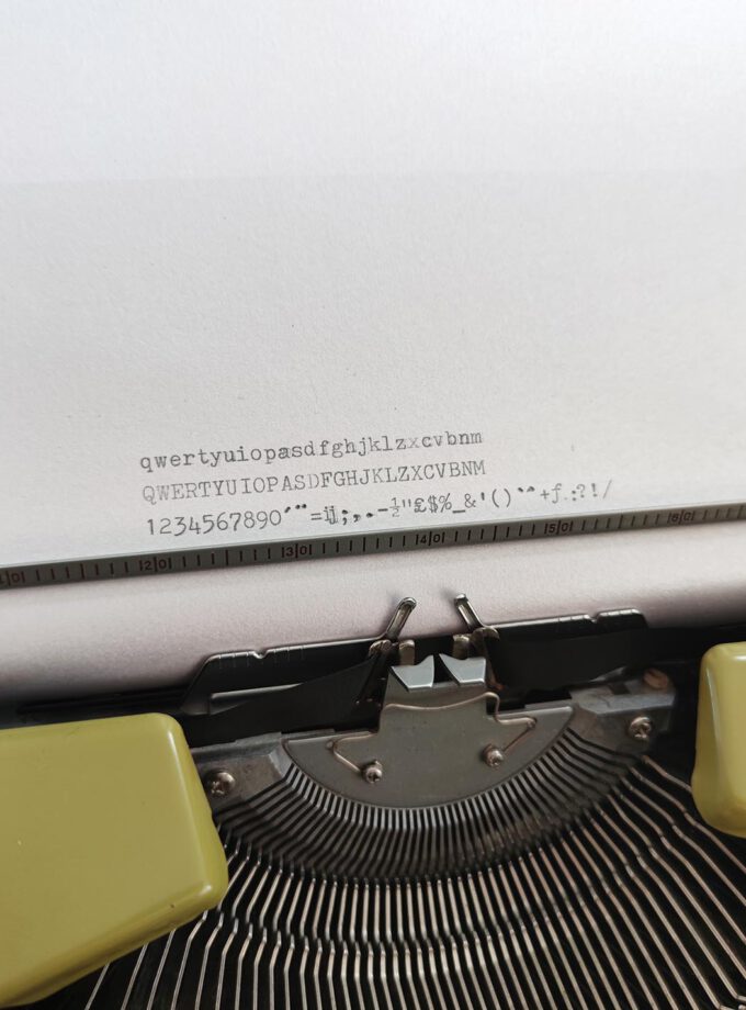 Vintage Brother Deluxe 220 Olive Typewriter