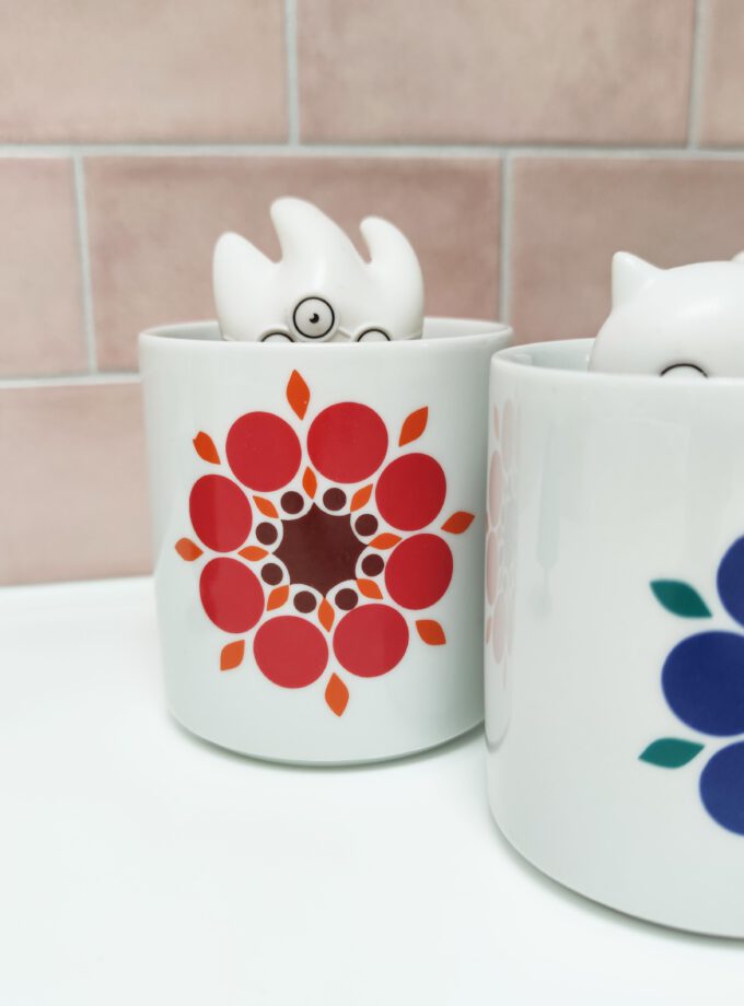 Vintage Bavaria Retro Flowers Mugs