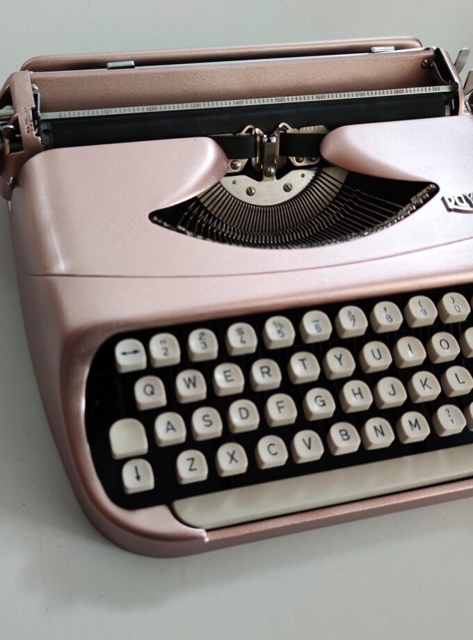 Vintage Custom Made Typewriter Royal Royalite Metallic Pink
