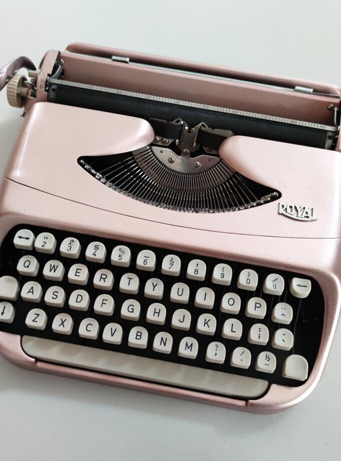 Vintage Custom Made Typewriter Royal Royalite Metallic Pink