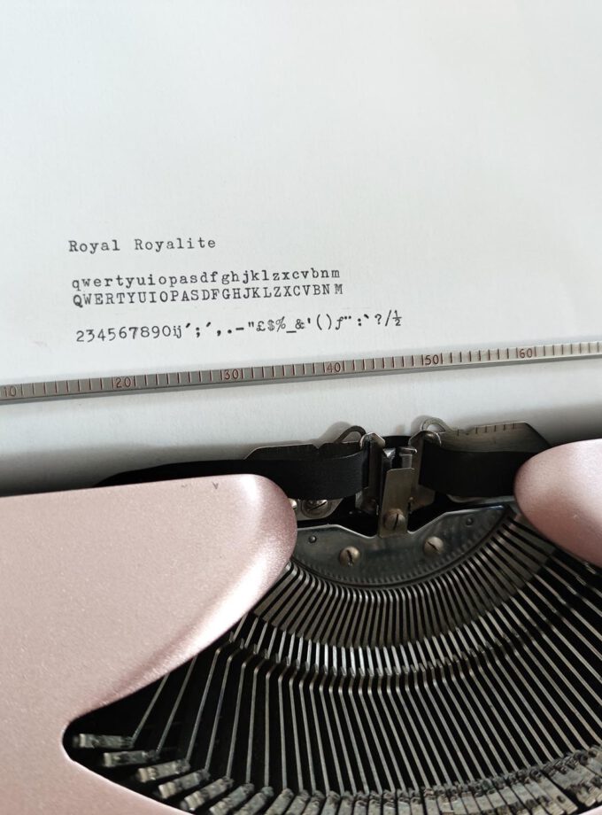 Vintage Custom Made Typewriter Royal Royalite Metallic Pink