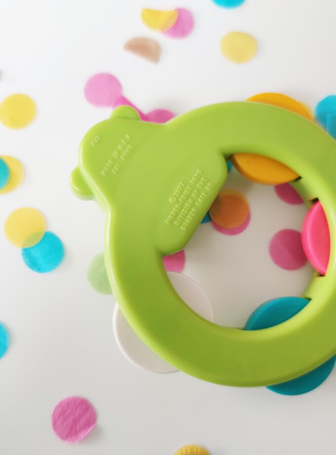 Vintage Fisher Price Green Toy  Hippo