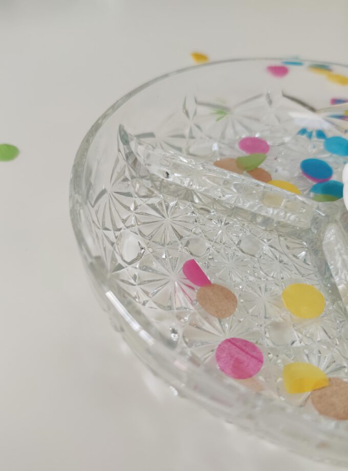 Serving Bowl Round Cut Glass