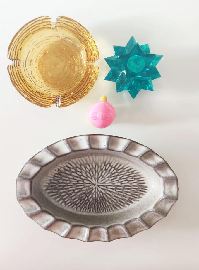 Amber Glass Dish (Ash) Tray