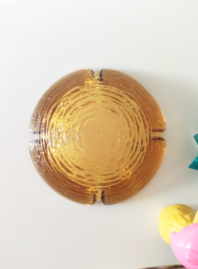 Amber Glass Dish (Ash) Tray