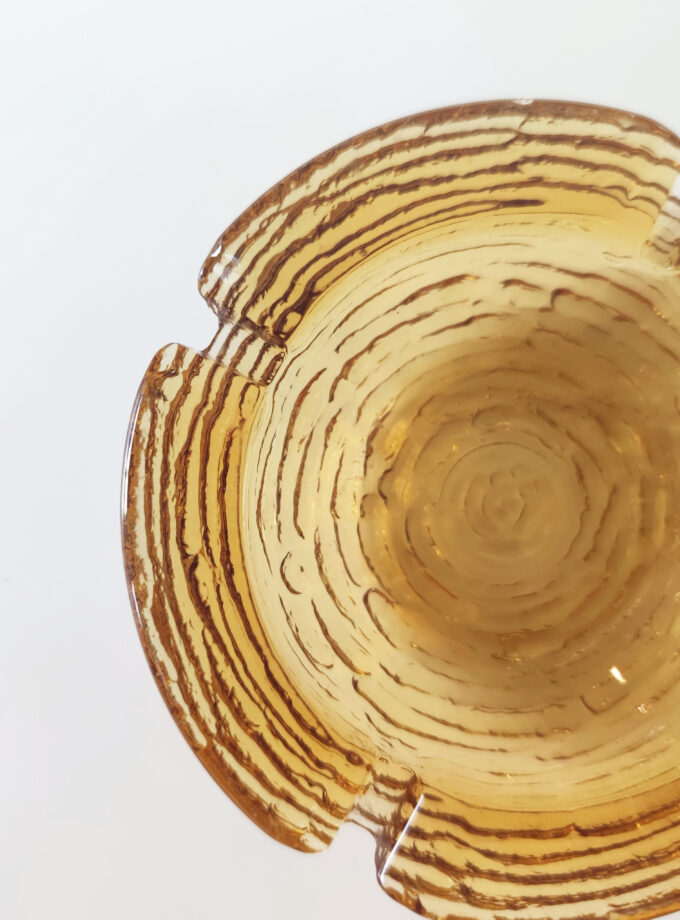 Amber Glass Dish (Ash) Tray