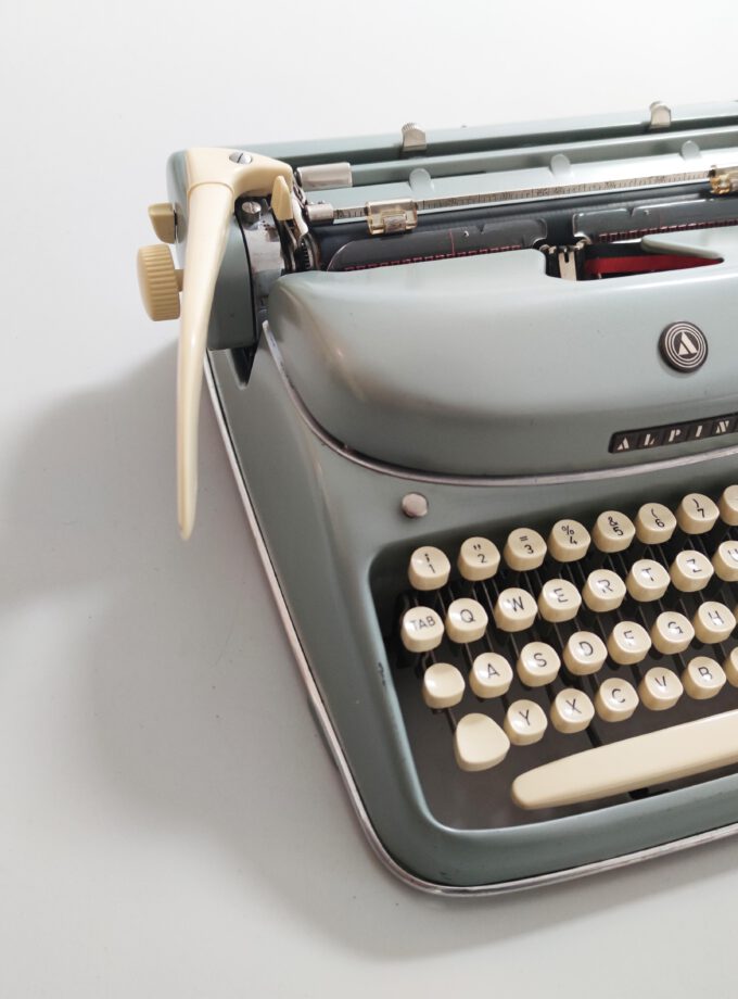 Vintage Alpina Typewriter Metallic BlueGreen