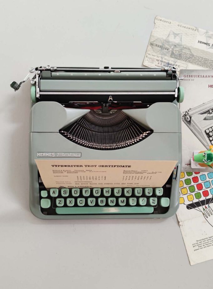 Vintage Hermes Baby Mint Typewriter